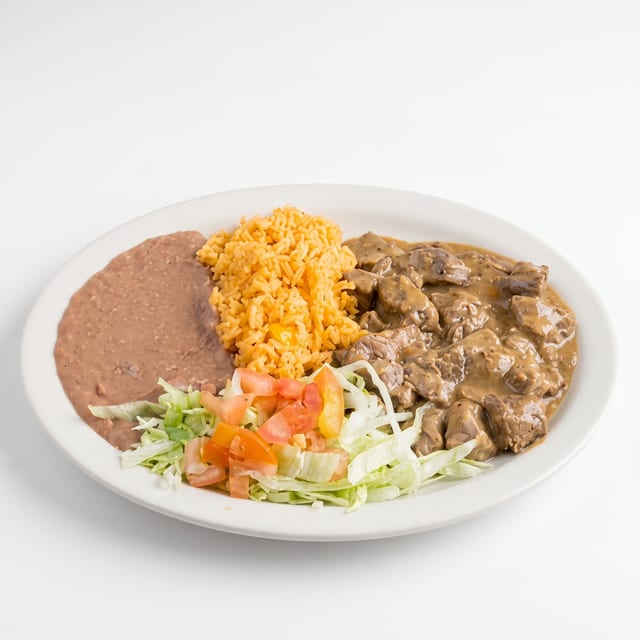 Carne Guisada Plate.