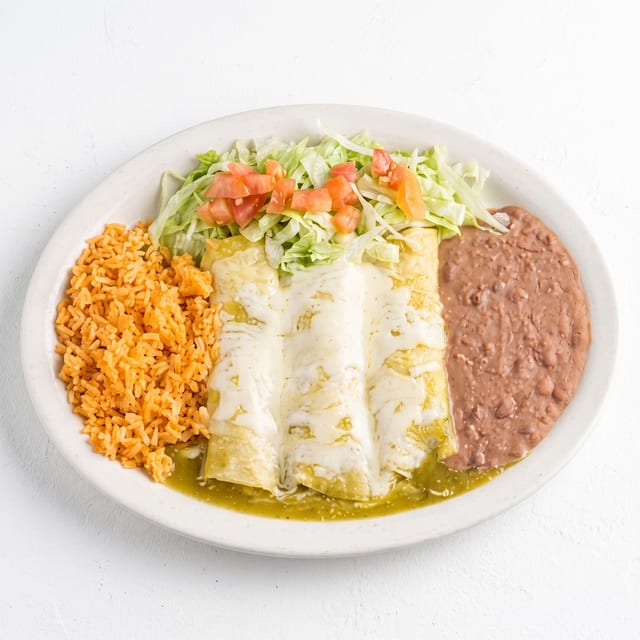 Enchiladas Verdes Plate.